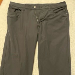 Lululemon dark blue khaki pants. Waist is 34. Length is 32.